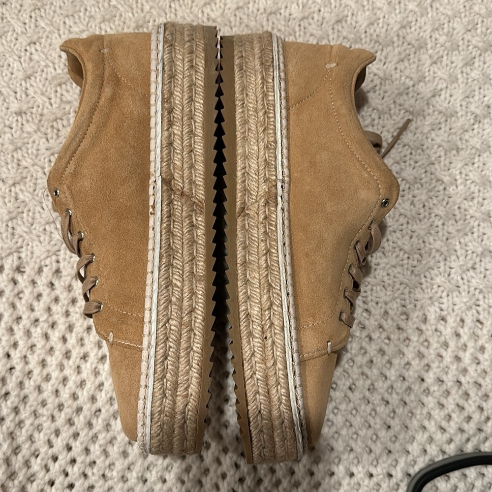 Rag & Bone Kent Platform Espadrille Shoes In Dune Suede Size:40 (US 9)